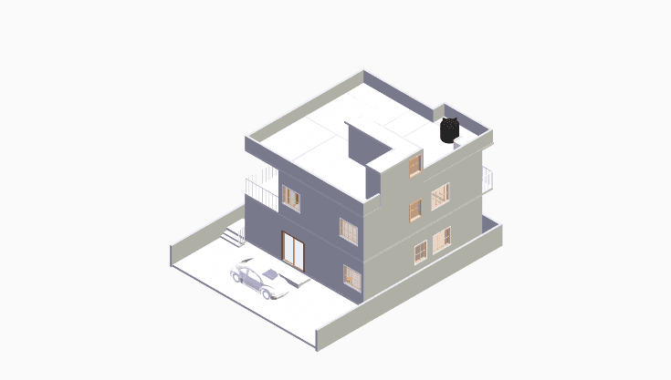 40x50 | East, North Facing 3D model rendering