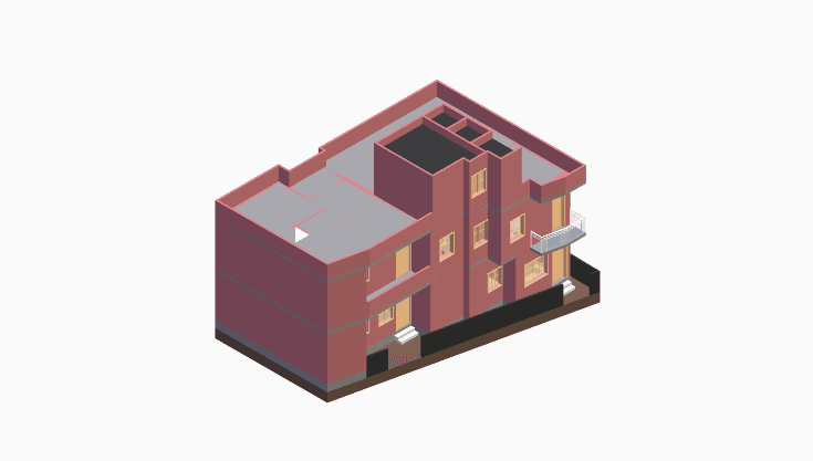 20x40 | East, North Facing 3D model rendering