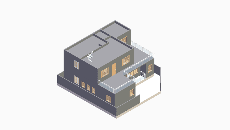 40x40 | East, North Facing 3D model rendering