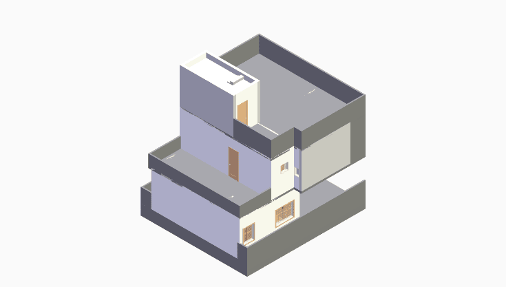 30x30 | West Facing 3D model rendering