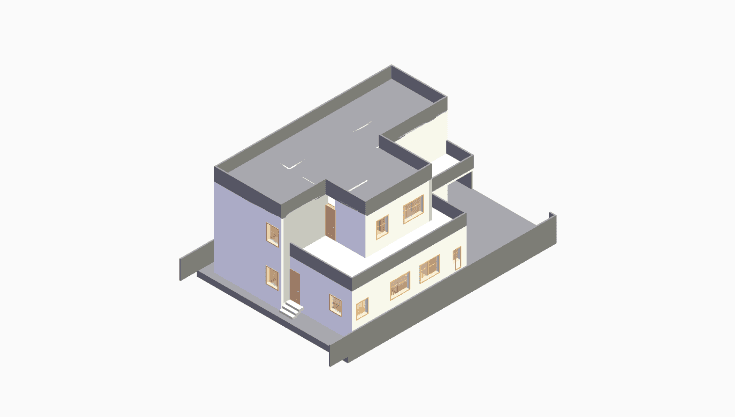 40x30 | North Facing 3D model rendering
