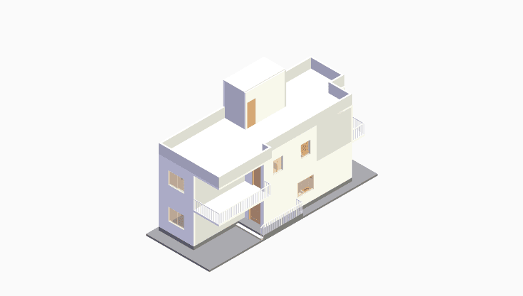 40x20 | South Facing 3D model rendering
