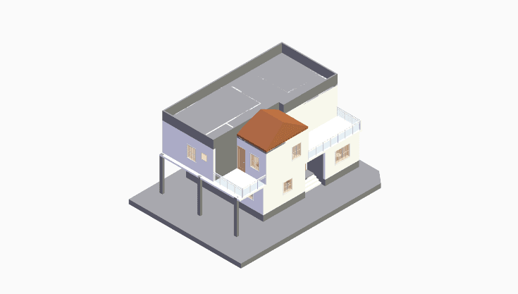 40x30 | East Facing 3D model rendering