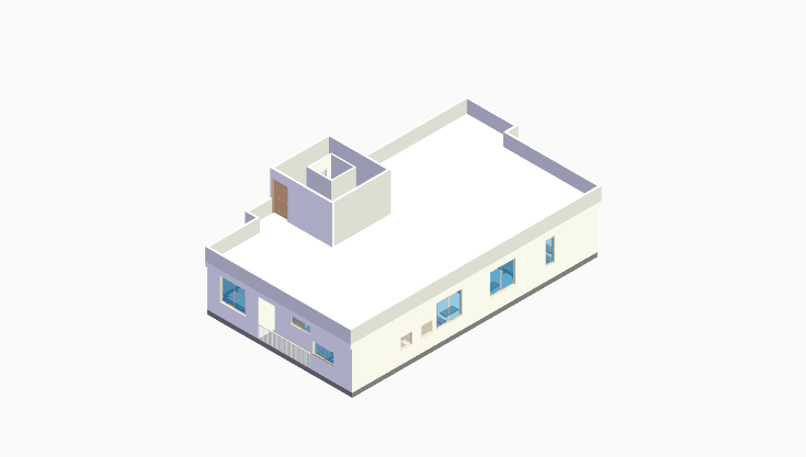 60x40 | North Facing 3D model rendering