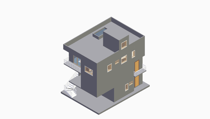 40x40 | West Facing 3D model rendering