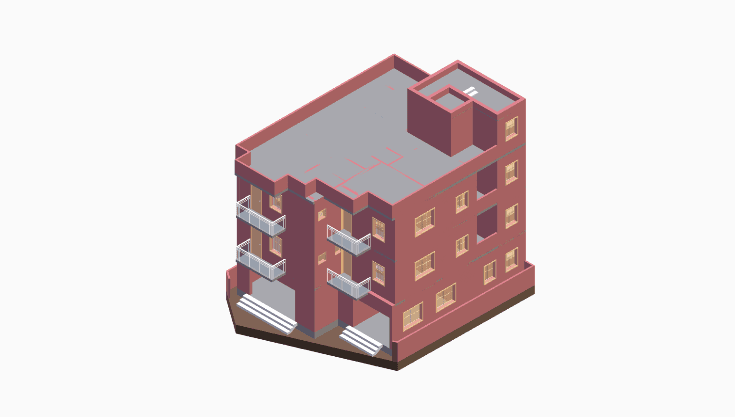 40x50 | North, West Facing 3D model rendering