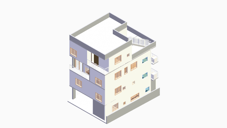 G+3 | 30×40 | West Facing
