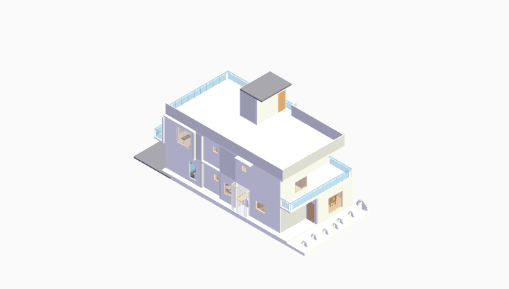 G+2 | 30×80 | West Facing