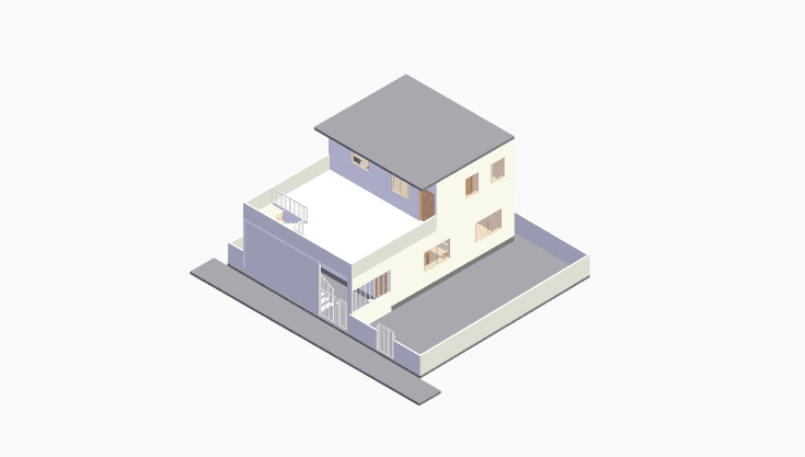 40x40 | East Facing 3D model rendering