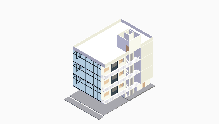 40x60 | East Facing 3D model rendering