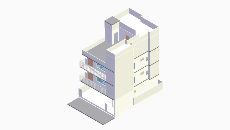 40x30 | North Facing 3D model rendering