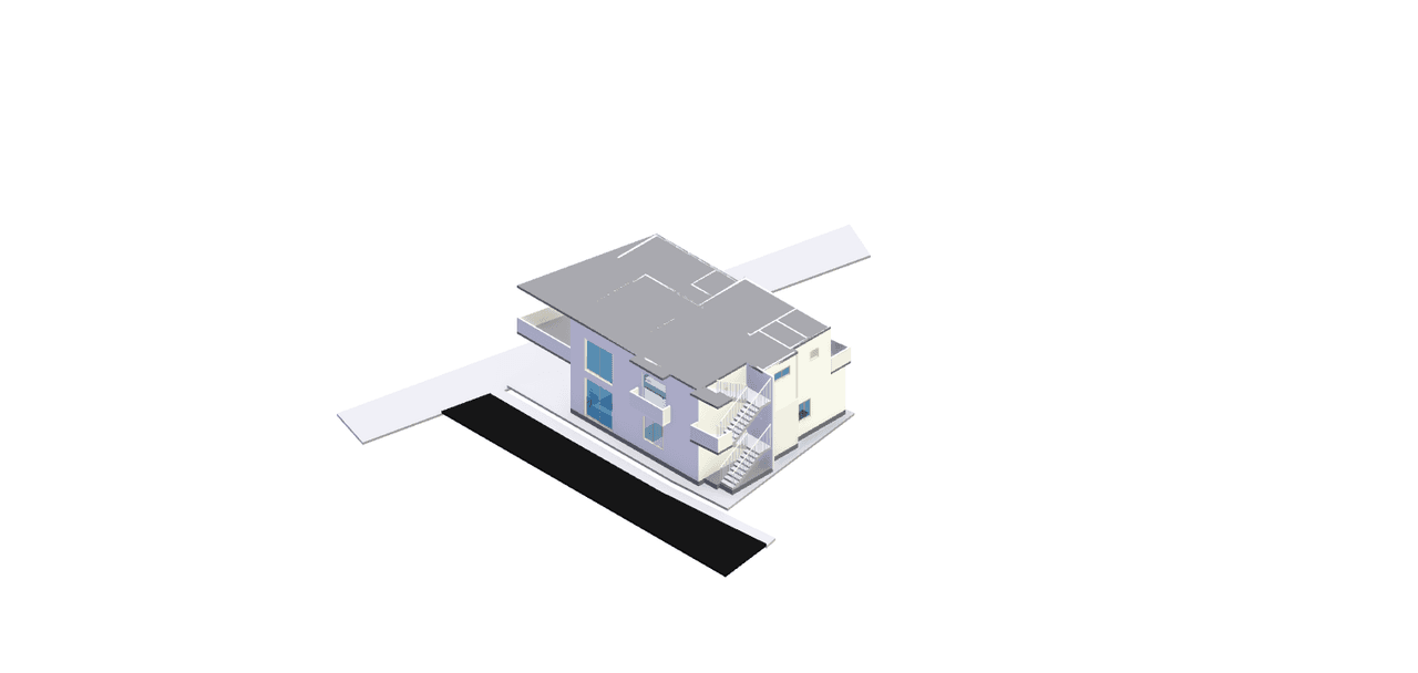 40x40 | West Facing 3D model rendering