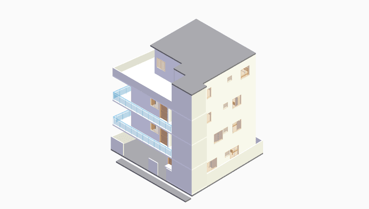 30x30 | North, South Facing 3D model rendering