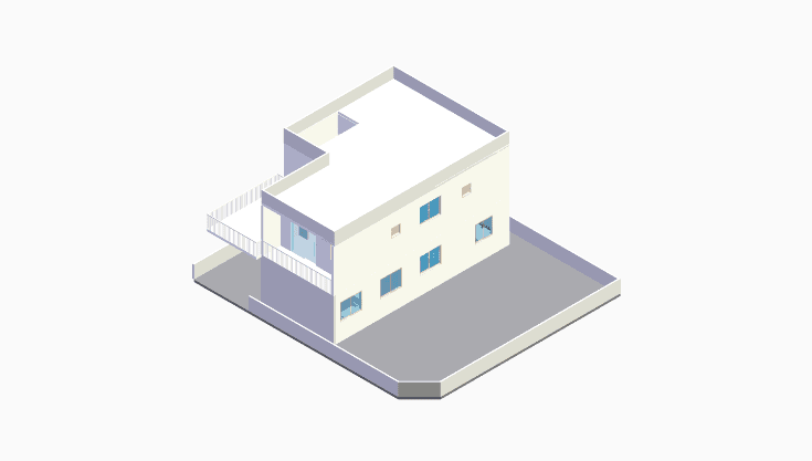 50x50 | North_east Facing 3D model rendering