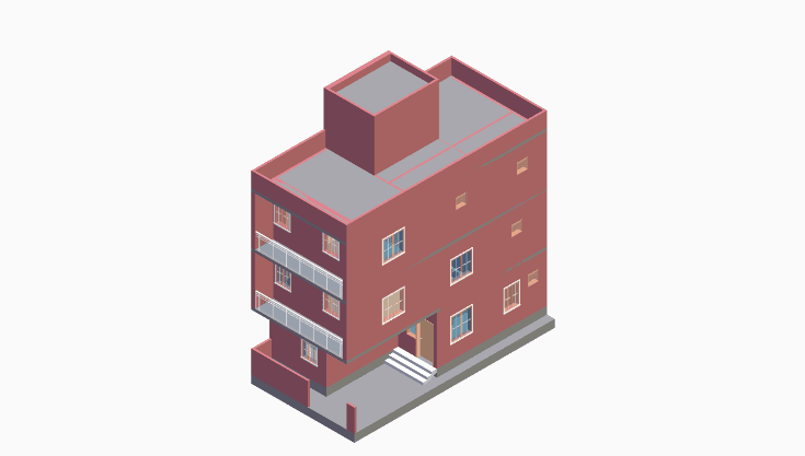 20x40 | East Facing 3D model rendering