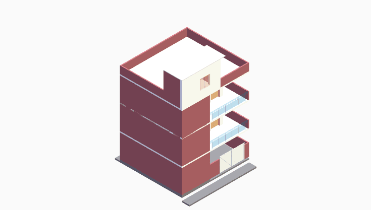 30x30 | East Facing 3D model rendering