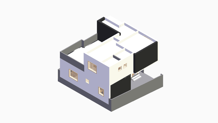 30x30 | North Facing 3D model rendering