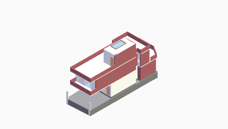 20x60 | South Facing 3D model rendering