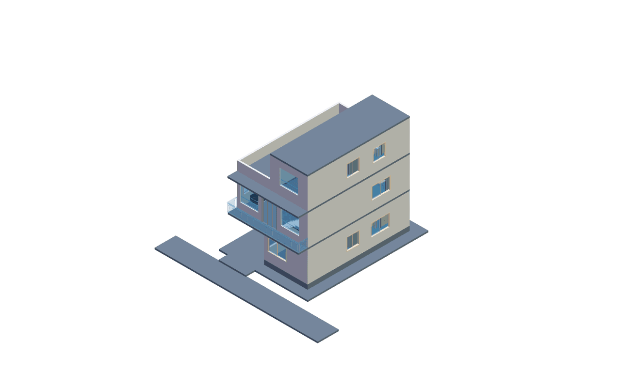 20x40 | East Facing 3D model rendering