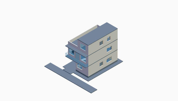 20x40 | West Facing 3D model rendering
