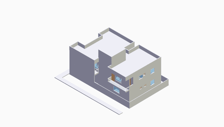 60x40 | West, South Facing 3D model rendering