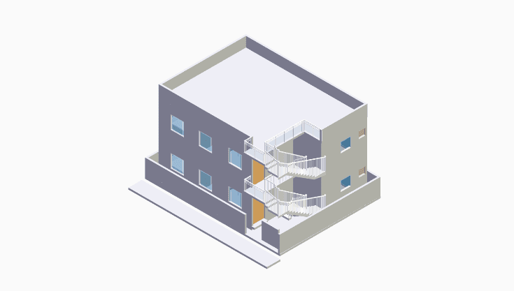 40x30 | South Facing 3D model rendering