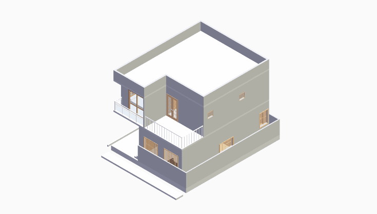 30x40 | North, East Facing 3D model rendering