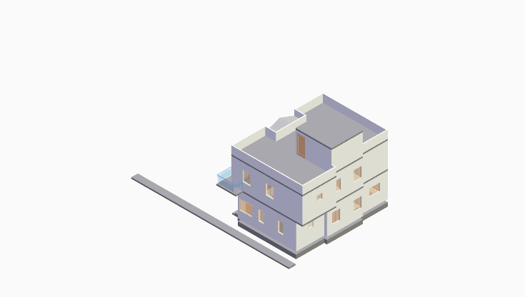 30x40 | East Facing 3D model rendering