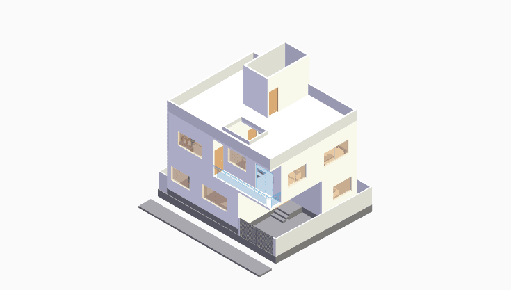 40x30 | South Facing 3D model rendering
