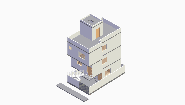 20x30 | East Facing 3D model rendering