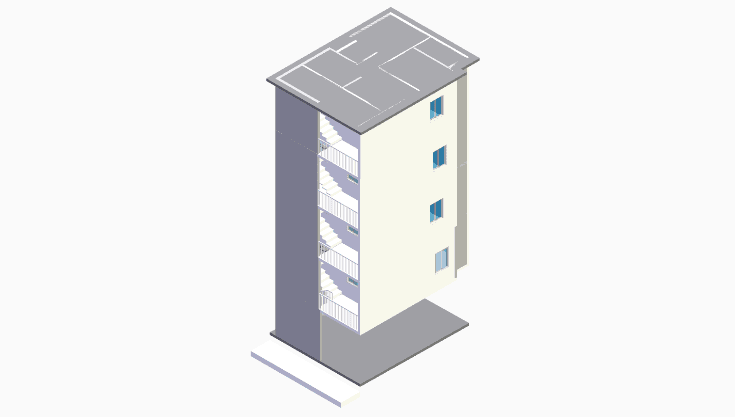 20x20 | East Facing 3D model rendering