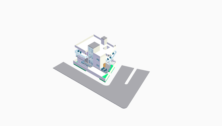 40x40 | East, North Facing 3D model rendering