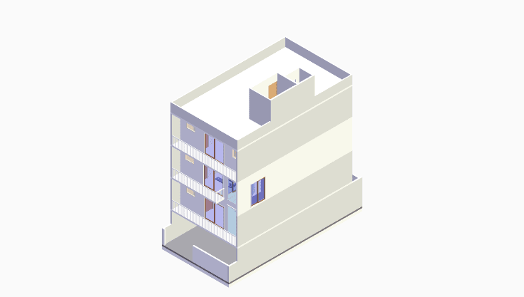 20x50 | South Facing 3D model rendering
