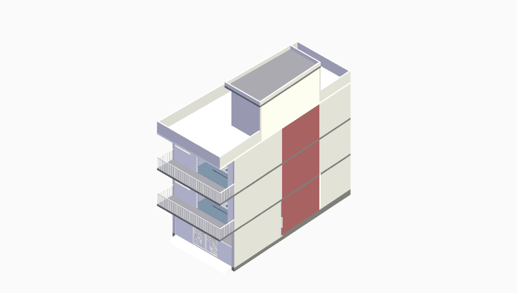 40x20 | South_west Facing 3D model rendering