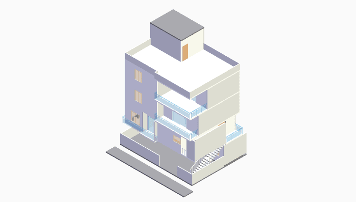 40x30 | South Facing 3D model rendering