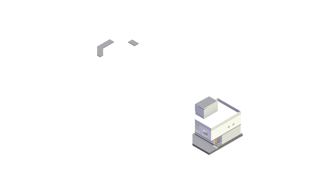 30x30 | South Facing 3D model rendering